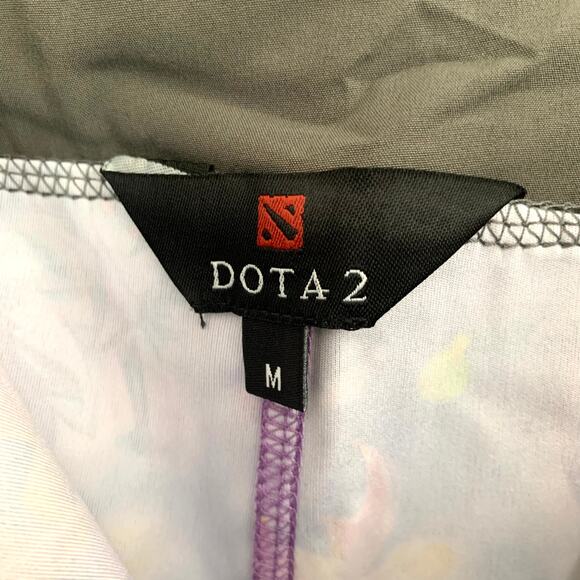 3/$15 NEW Dota 2 Logo Printed Shorts with Zippered Pocket in Gray/Purple - Picture 7 of 9